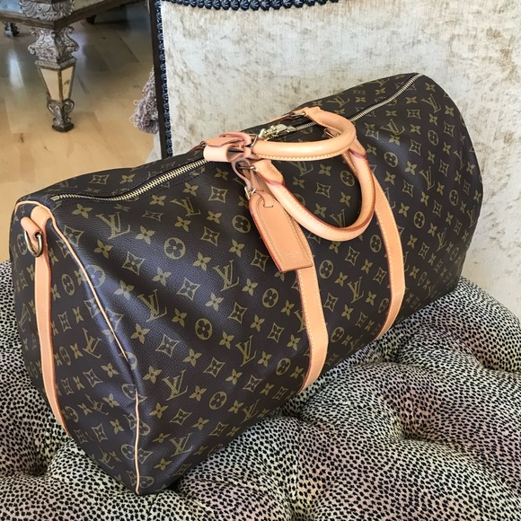 Exquisite Louis Vuitton Keepall Bandoliere 55 Travel Bag Suitcase Carry On - Picture 3 of 17